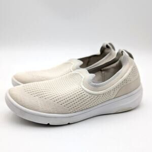 FitFlop Super-Q Knit Slip-Ons Walking Shoes Women's Beige Size US8